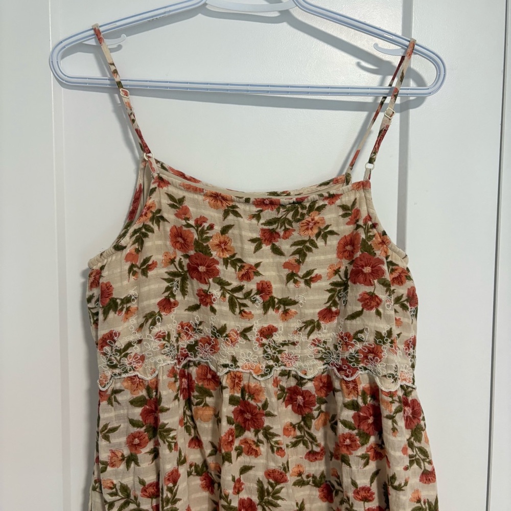 American Eagle Floral Print Summer Spring Short Mini Dress Women's Size Medium - Picture 10 of 11